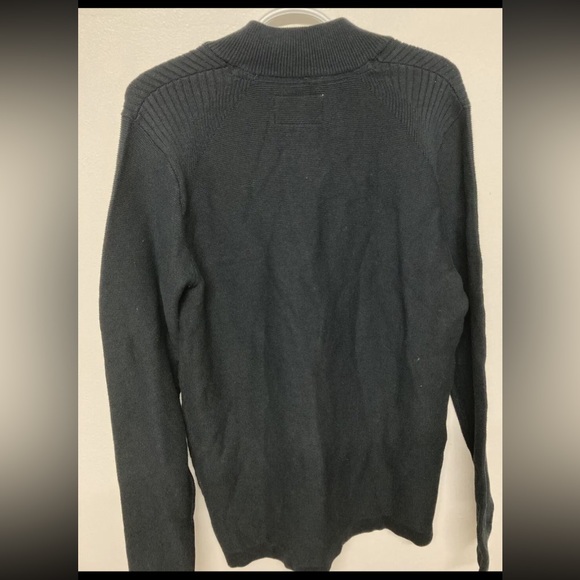 Flag & Anthem Mens 1/4 Zip Sweater Pullover Medium Black Mid-Weight Long Sleeve - Picture 10 of 13